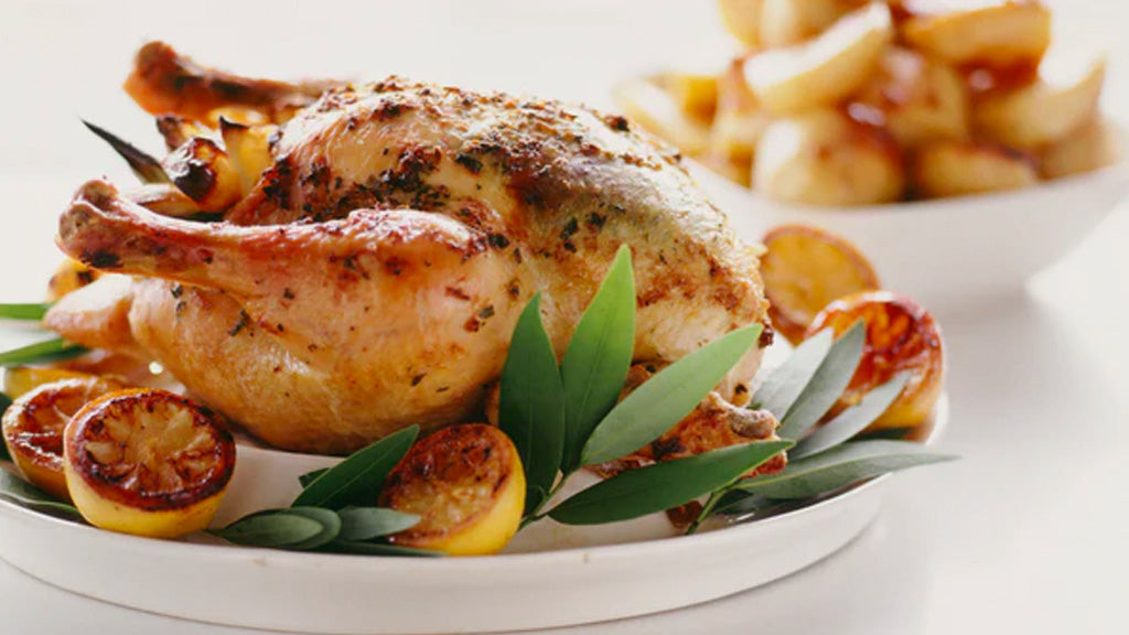 Herb lemon garlic roast chicken